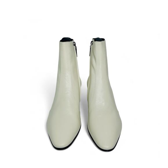 NIB Saint Laurent Vassili Boots EU 43.5 US 10.5 Smooth Leather Ivory White $1250 main image 11